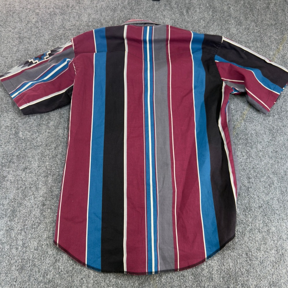 Wrangler Vintage Southwestern Striped Short Sleeve Shirt Multicolor Size M - Picture 3 of 12